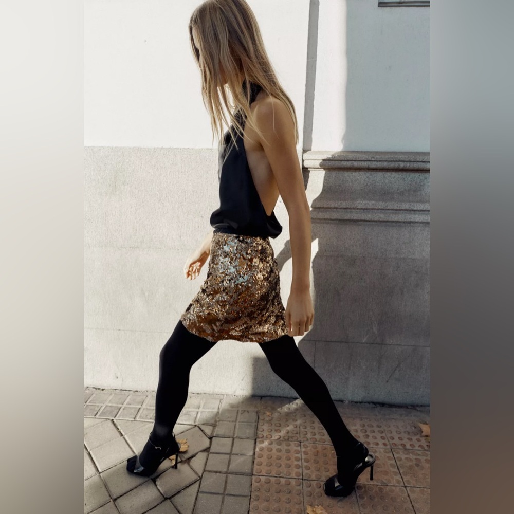 Sequin mini skirt